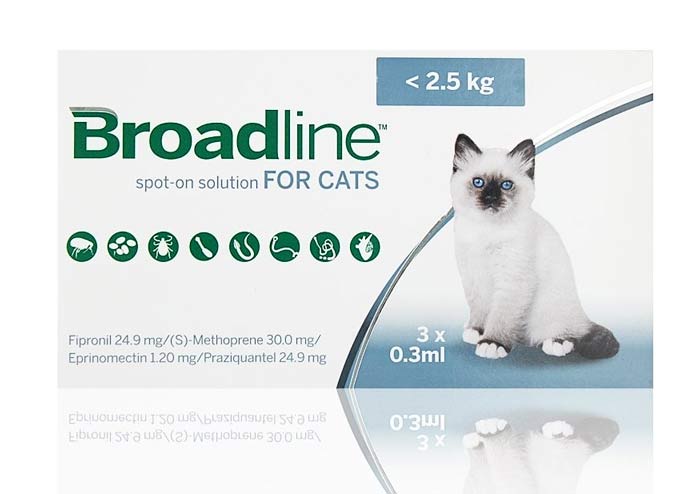Broadline antiparazitik za mačke do 2,5kg težine